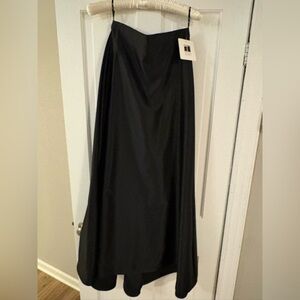 Flowing Black Maxi Skirt - Women's Full-Length Skirt